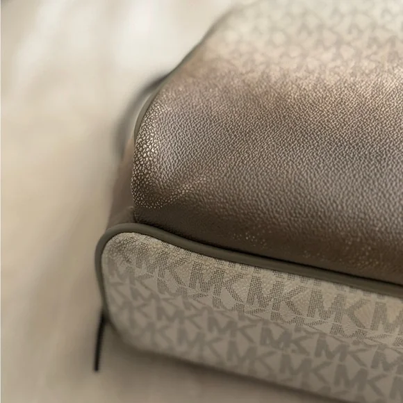 Michael Kors Metallic Tan Backpack - Picture 3 of 6